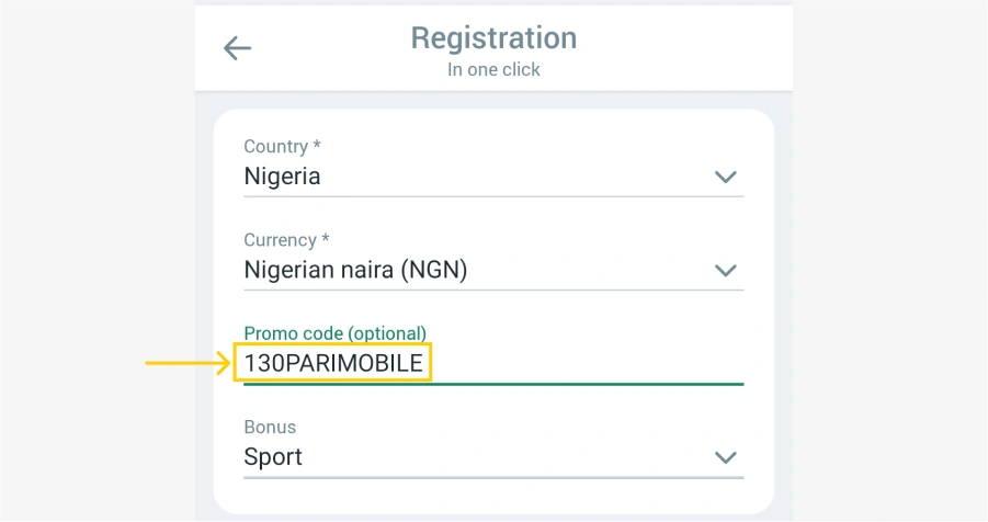 How to Register Using Our Promo Code Betwinner Apk in Nigeria